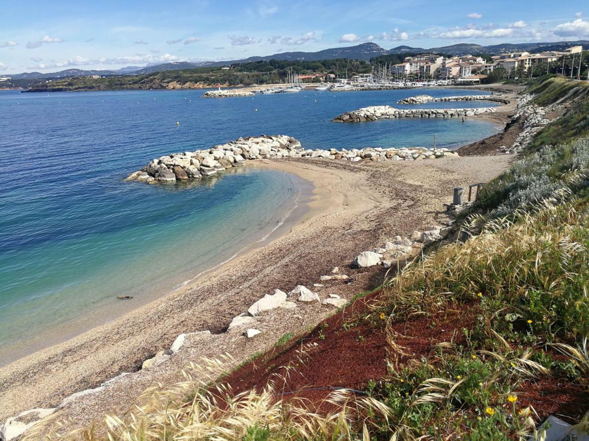 סיס-פור-לה-פלאז' Domaine De La Coudouliere, T2 Climatise Terrasse Vue Mer Sans Vis A Vis Plage A 100M מראה חיצוני תמונה
